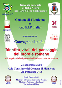 identità vitali del paesaggio del litorale romano